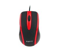Mouse Havit 6950676221787 Filo 1000DPI Nero Rosso 3 Tasti Ergonomico