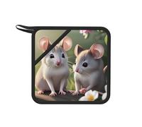 Mouse in Love - Sottopentola in silicone anti-caldo per pentole e padelle calde, tappetini in silicone per piani di lavoro della cucina,