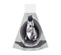 Mouse in the Hole Hangable asciugamano portatile, asciugamano da cucina super assorbente, asciugamano da cucina per bambini adulti bagno cucina appeso asciugamano