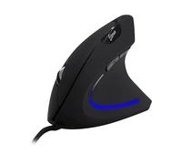 MOUSE INTER-TECH KM-206WR, Collegamento USB Typ-A, Ingresso: Otticamente a mezzo LED, Scrolling a Rotella, Risoluzione max 2400 dpi, Nero, Blu