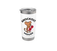 Mouse Knockout - Scienza divertente, microbiologia, genetica divertente Bicchiere termico in acciaio inox doppia parete