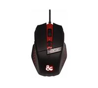 MOUSE KONIX KX DND, Tasti: 7, USB tipo A, forma ergonomica, Collegamento USB Typ-A, Scrolling a Rotella, Risoluzione max 2500 dpi, forma ergonomica, Nero, Rosso