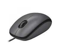 Logitech M100 Mouse USB con Cavo, 3 Pulsanti, Tracciamento Ottico 1000 DPI, Ambidestro, Compatibile con PC, Mac, Laptop - Grigio