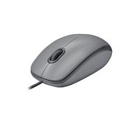 Logitech M110 Mouse USB cablato, pulsanti silenziosi, design confortevole per l'uso a grandezza naturale, PC/Mac/Laptop ambidestro - Grigio