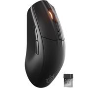SteelSeries Rival 3 Wireless Gen 2 - Mouse da gioco - 2,4 GHz e Bluetooth - Sensore ottico TrueMove Air da 18000 DPI - Durata 60 milioni di clic - Leggero - Piedini 100% PTFE - Nero