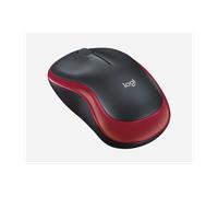 Mouse Logitech WL M185 wireless 2,4 GHz nero/rosso 910-002240 - uso ambidestro -