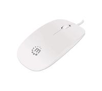 MOUSE MANHATTAN 177627, Collegamento USB Typ-A, Scrolling a Rotella, Risoluzione max 1000 dpi, Bianco