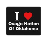Mouse Mat Amo La Nazione Osage Dell'Oklahoma Bordi Cuciti Tappetino Scrivania Scorrimento Facile Mouse Pad per Computer Mac Gaming 25X30Cm