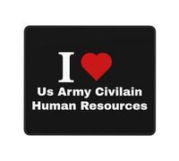 Mouse Mat Amo Le Risorse Umane Civili dell'Esercito Americano Lavabile Mouse Pad Scorrimento Facile Desk Mat per Computer Laptop Gaming 25X30Cm