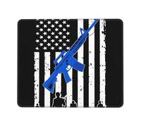 Mouse Mat Army Veteran American Flag G-Un Art Durevole Gaming Mouse Pad Soffice Desk Mat per Laptop Computer Gaming 10X12In