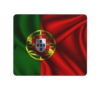Mouse Mat Bandiera di Seta del Portogallo Bordi Cuciti Tappetino Scrivania Grande Mouse Pad per Computer Portatile Laptop Mac 25X30Cm