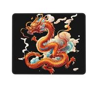 Mouse Mat Chinese Lunar New Year Dragon Zodiac Rectangle Multifunzione Tappetino per Mouse da Gioco Durevole Mousepad per Sensori da Gioco Gaming Computer 10X12In