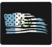 Mouse Mat Combinazione di Bandiere del Guatemala E Dell'America Lavabile Tappetino Scrivania Waterproof Desk Mat per Pc Laptop Computer 25X30Cm