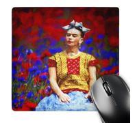 Mouse Mat Frida Libera Adattamento Artistico di La Pittrice Messicana Waterproof Tappetino Scrivania Lavabile Desk Mat per Mac Computer Gaming 25X30Cm
