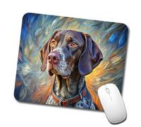 Mouse Mat German Shorthaired Pointer Dog Expressionism Art Soffice Tappetino Mouse Durevole Accessori Gaming per Pc Sensori da Gioco Gaming 10X12In