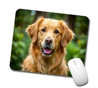 Mouse Mat Golden Retriever Dog Photo Durevole Gaming Mouse Pad Lavabile Accessori Gaming per Sensori da Gioco Ufficio Computer 10X12In