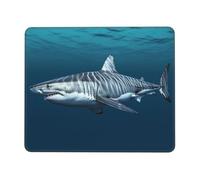 Mouse Mat Grande Squalo Bianco Confortevole Tappetino Scrivania Multifunzione Desk Mat per Pc Mac Laptop 25X30Cm