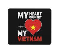 Mouse Mat Il Mio Cuore, Il Mio Paese, Il Mio Vietnam Grande Tappetino Scrivania Waterproof Mouse Pad per Mac Pc Computer 25X30Cm