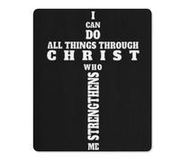Mouse Mat Io Posso Ogni Cosa in Cristo Che Mi Fortifica Multifunzione Mouse Pad Grande Tappetino Scrivania per Computer Portatile Laptop Ufficio 25X30Cm