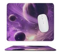 Mouse Mat Landscape Planet Purple Sci-Fi Soffice Tappetino per Mouse da Gioco Confortevole Mousepad per Mac Gaming Pc 10X12In