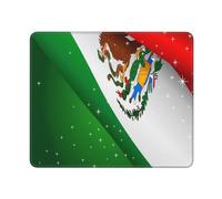 Mouse Mat Mexican Flag Independence Day Durevole Tappetino Scrivania Antiscivolo Accessori Gaming per Laptop Pc Computer 10X12In