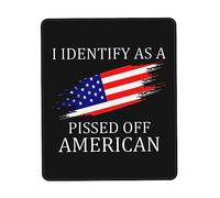 Mouse Mat Mi Identifico Come Un Americano Incazzato Portatile Tappetino Scrivania Lavabile Desk Mat per Computer Pc Mac 25X30Cm