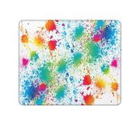 Mouse Mat Paint Splatter Colorful Soffice Tappetino per Mouse Gaming Durevole Accessori Gaming per Mac Laptop Pc 10X12In