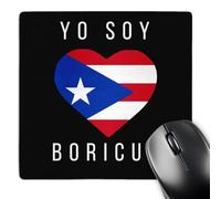 Mouse Mat Yo Soy Boricua Amo Porto Rico, Sono Bandiere del Cuore Portoricano Multifunzione Mouse Pad Confortevole Desk Mat per Laptop Computer Mac 25X30Cm