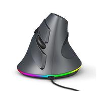 Mouse meccanico da gioco verticale cablato con design ergonomico 7200 DPI 6 pulsanti e 11 modalità di luce LED