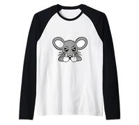 Mouse Medio Dito Male Frustrato Ragazzo Arrabbiato Cattivo Cattivo Maglia con Maniche Raglan