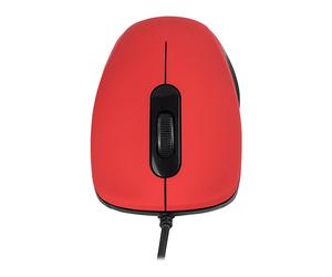 MOUSE MODECOM MCM10S, Tasti: 3, USB Tipo-A, forma ergonomica, Collegamento USB Typ-A, Scrolling a Rotella, Risoluzione max 1000 dpi, forma ergonomica, Rosso