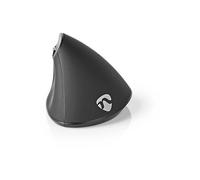 MOUSE NEDIS ERGOMSWS100BK, Collegamento 1x mouse wireless a 1600 dpi, 1x nano-ricevitore USB, 1x Guida introduttiva, Scrolling a Rotella, Risoluzione max 1600 dpi, forma ergonomica, Nero