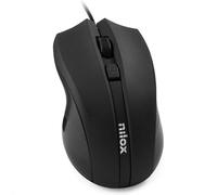 Mouse Nilox Ambidestro USB 1600DPI Nero Ergonomico