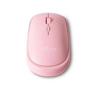 Mouse Nilox wireless USB-A 1600 DPI rosa ricaricabile compatto