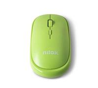 Mouse Nilox Wireless USB-A 1600DPI Verde Ricaricabile 3 Pulsanti