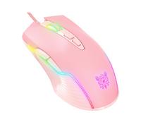 MOUSE ONIKUMA CW905 6400 DPI RGB 7 tasti ergonomico, Collegamento USB, Ingresso: Otticamente a mezzo LED, Scrolling a Rotella di scorrimento, Risoluzione max 8000 dpi, forma ergonomica, Rosa