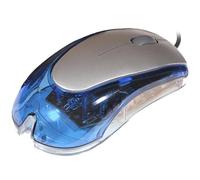 Mouse ottico blu con scorrimento