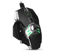 Mouse ottico da gioco ergonomico cablato per PC, programmabile, compatibile con Windows XP, Vista, 7, 8, 10 e Mac