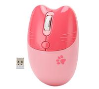 Mouse Ottico, Silent Click Girl Mouse 2 modalità Wireless DPI Regolabile per la Scuola (Rosa)