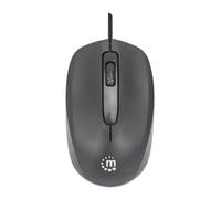 MOUSE MANHATTAN 190190, Collegamento USB Typ-A, Ingresso: Otticamente a diodi laser, Scrolling a Rotella, Risoluzione max 1000 dpi, Nero