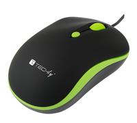 Techly 306721 Mouse Ottico USB 1600 Dpi Nero/Verde Nero/Verde