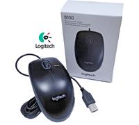 mouse ottico usb cablato per pc LOGITECH nero b100 cod: 910-003357