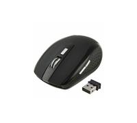 Mouse ottico wireless 6D per computer, mouse ergonomico nero senza fili per laptop e computer desktop