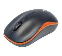 Mouse Ottico Wireless con Micro Ricevitore USB 1000dpi Nero/Arancione