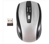 Mouse ottico wireless con ricevitore USB 2.4G per PC, laptop, HP, Dell, Toshiba, ACER, argento