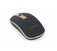 Gembird MUSW-4B-06-BG Mouse Senza fili (radio) Ottico Nero, Oro 4 Tasti 800 dpi