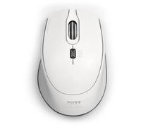 Port Connect - Mouse senza fili, 2,4 ghz, USB-a e USB-C, silenzioso, colore: bianco
