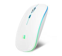 Mouse ottico wireless Subblim LED Dual Flat Mouse RGB 1600 DPI bianco