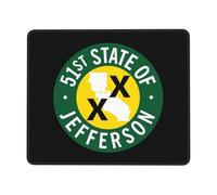 Mouse Pad, 51St State of Jefferson Tappetino Mouse Antipolvere Gaming Tappetino Mouse Antisfilacciamento Tappetino per Mouse per Mouse Notebook 25X30Cm