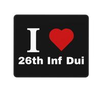 Mouse Pad Adoro La Guida in Stato di Ebbrezza del 26° Reggimento di Fanteria Multifunzione Mouse Mat Bordi Cuciti Desk Mat per Gaming Mac Computer 25X30Cm